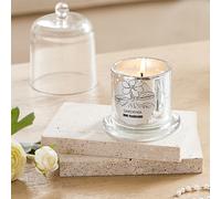 (Gardenia) Vegetable Wax Scented Candle - Clear Bell Jar Glass, Perfect Mother's Day Gift for Mom