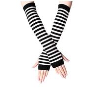 Gardening Accessories Ladies Gardening Gloves Fingerless Punk Gothic Warmer Arm Long Gloves Ladies Black Leather Long Evening (White,One Size)