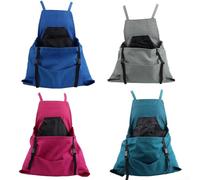 Gardening Apron with Harvesting Bag, Adjustable Oxford Cloth Tool Carrier for Fruit Picking and Weeding, Water-Resistant Garden Gear for Men and Women, Blue(Gray)