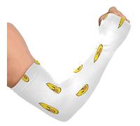 Gardening Arm Sleeves for Women Ice Silk Arm Sleeves with Thumb Hole Farm Sun Protection Arm Cooling Cover Sleeves Duck Cartoon Head, Multicolor, One Size