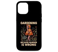 Gardening Because Murder Is Wrong Funny Retro Design Case for iPhone 12/12 Pro