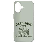Gardening Because Murder Is Wrong Funny Vintage Gardeners Case for iPhone 17