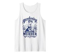 Gardening Because Murder is Wrong Funny Vintage Plant Lady Tank Top