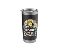 Gardening Because Murder is Wrong - Kidcore Weirdcore Chalk Stainless Steel Insulated Tumbler