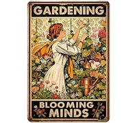 Gardening Because Murder Is Wrong Metal Tin Sign, 8x12 Inch Vintage Funny Garden Wall Art Decor, Rustic Plaque for Shed Greenhouse, Gift for Gardening & Plant Lovers (03)