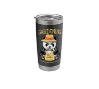 Gardening Because Murder is Wrong Plant Lover Evil Panda Stainless Steel Insulated Tumbler