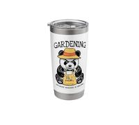 Gardening Because Murder is Wrong Plant Lover Evil Panda Stainless Steel Insulated Tumbler