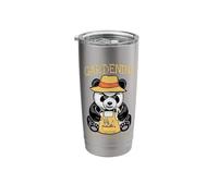 Gardening Because Murder is Wrong Plant Lover Evil Panda Stainless Steel Insulated Tumbler