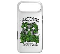 Gardening Because Murder Is Wrong Plant Lover Goth Skeleton Case for iPhone Air
