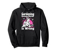Gardening Because Murder Is Wrong ~ Unhinged 1950s Housewife Pullover Hoodie