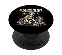 Gardening Because Murder Is Wrong Women's Gardening PopSockets Adhesive PopGrip