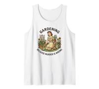 Gardening Because Murder is Wrong Women's Gardening Tank Top