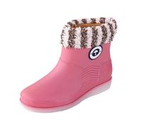 Gardening Boots for Men Fashionable Women Rain Boots Rain Shoes Warm Shoes (F, 6)