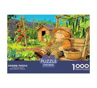 Gardening Cat Jigsaw Puzzles Puzzle for Adults Kids. 1000 Pieces Fresh Vegetable Yard Impossible Challenge Toy Educational Game Home Decoration for Educational Games Gifts 38x26cm/1000pcs