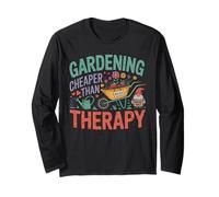 Gardening Cheaper Therapy Funny Gnome Plants Long Sleeve T-Shirt