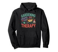 Gardening Cheaper Therapy Funny Gnome Plants Pullover Hoodie