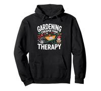 Gardening Cheaper Therapy Funny Gnome Plants Pullover Hoodie