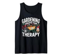 Gardening Cheaper Therapy Funny Gnome Plants Tank Top