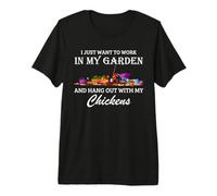 Gardening Chicken Keeper Garden Lover Backyard Hen Quote Art Premium T-Shirt
