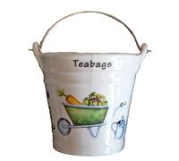 Gardening Design Bucket Teabag Tidy, Porcelain Bucket Teabag Tidy (Large)