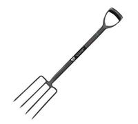 Gardening Digging Fork Carbon Steel With D Shaped Handle