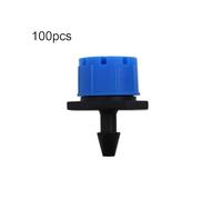 Gardening Drip Irrigation Set of 100 Adjustable Drippers for Precise Water Flow (blue)