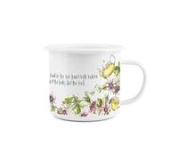 Gardening Enamel Mug - Glory of Gardening White Novelty Durable Hot Drinks Outdoor Cup for Travel Picnics Home Hiking