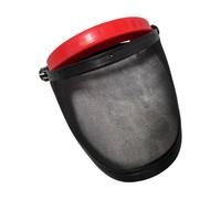 Gardening Face Screen with Open Metal Mesh Design, Red | Broad Coverage for the Eyes Nose and Cheeks, Through the Mesh, Adjustable Headgear for Outdoor Tasks