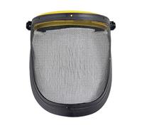 Gardening Face Screen with Open Metal Mesh Design, Yellow | Broad Coverage for the Eyes Nose and Cheeks, Through the Mesh, Adjustable Headgear for Outdoor Tasks