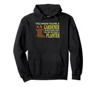 Gardening Gardener Planter Pun Boots Rose Quote Art Pullover Hoodie
