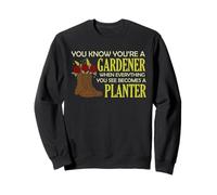 Gardening Gardener Planter Pun Boots Rose Quote Art Sweatshirt