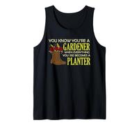 Gardening Gardener Planter Pun Boots Rose Quote Art Tank Top