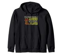 Gardening Gardener Planter Pun Boots Rose Quote Art Zip Hoodie