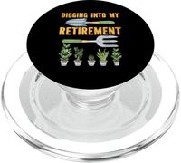 Gardening Gardener Retired Digging Into My Retirement PopSockets PopGrip for MagSafe