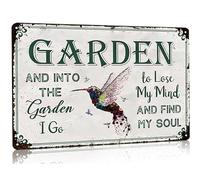 Gardening Gifts Vintage Gardening Signs Into The Garden To Lose My Mind Tin Sign for Home Garden Greenhouse Living Room Bedroom Yard Cottage Outdoor Decor 8X6 Inch (3358)