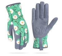 Gardening Gloves for Women, Leather Garden Gloves for Women, Thorn Proof, Stab Free for Digging, Planting, Pruning (L , Green)