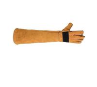 Gardening Gloves Long Thorn Proof Working Mitten Breathable Leather Garden Gloves Protection(Color3-60cm)