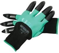 Gardening Gloves with Claws, Size 9, Black & Green, Weeding & Planting