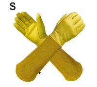 Gardening Gloves with Elbow Length Gauntlets for Protection Against Thorns and Scratches (S)
