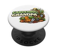 Gardening Grandpa Funny Gardener Plant Lover Design PopSockets Adhesive PopGrip