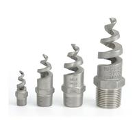Gardening Irrigation Dripper External Thread 316L Stainless Steel Spiral Nozzle Sprinkler Garden Lawn Irrigation Watering Nozzle 5pcs 1/4"