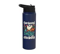 Gardening is Better with Chickens Funny Farm Stainless Steel Insulated Water Bottle