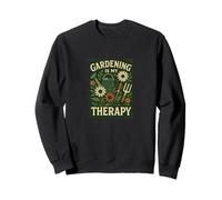 Gardening is My Therapy Colorful Plant and Flower Art Sweatshirt