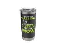 Gardening Lawnmower Pun Mowing Mower The Grass is Calling Stainless Steel Insulated Tumbler