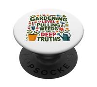 Gardening Level Pulling Weeds Funny Gardening Humor PopSockets Adhesive PopGrip