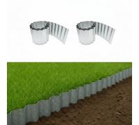 Gardening Naturally 4M Aluzinc Lawn Border Edging Roll Pack Of 2 - 8M