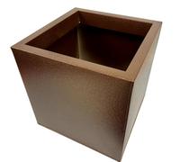Gardening Naturally 64Cm Aluzinc Cube Patio Planter Bronze