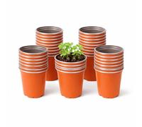 Gardening Naturally 9cm Round Recycled Plastic Nursery Pot, 100 Count