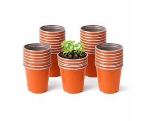 Gardening Naturally 9cm Round Recycled Plastic Nursery Pot, 100 Count