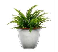 Gardening Naturally Anygyi Ceramic Effect Pot - Recycled Plastic Planter, Frost-Proof, Ideal for Indoor and Outdoor Settings, 36cm x 45cm (Light Grey) By Flowersea